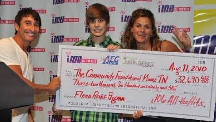 Justin Bieber donó mas de 30 mil dolares para las víctimas de Nashville