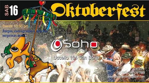Sábado 16 de octubre: Oktoberfest al estilo Soho