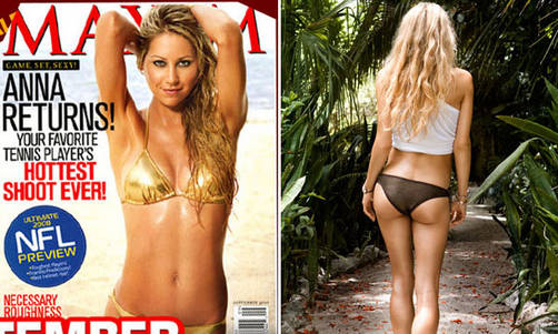 Anna Kournikova sexy para revista Maxim en 3D