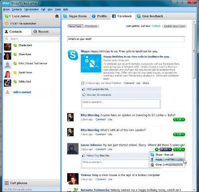 El nuevo Skype se integra con Facebook
