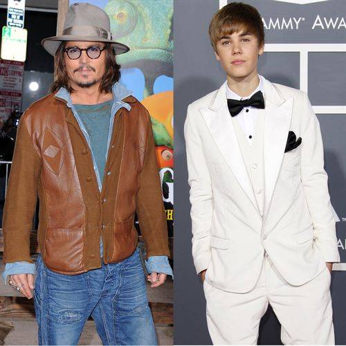 Justin Bieber irrumpió en la rueda de prensa de Johnny Depp
