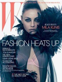 Mila Kunis en la portada de la revista 'W'