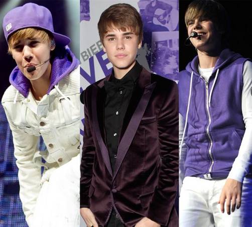 Justin Bieber un ídolo de look morado Justin Bieber un ídolo de look morado