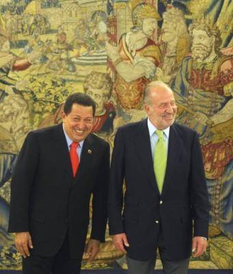 Chávez espera que el rey Juan Carlos no lo mande a callar en Argentina