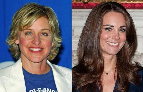 Ellen DeGeneres es prima lejana de Kate Middleton