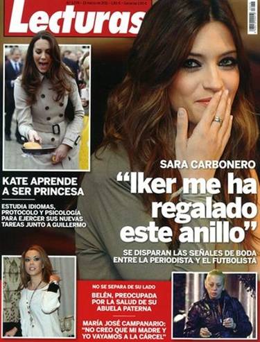 Sara Carbonero: 'Iker Casillas me ha regalado este anillo'