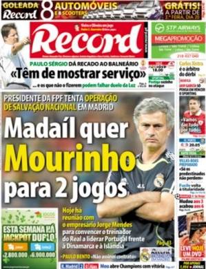 Mourinho, ¿dirigirá Portugal por tan solo un par de encuentros?