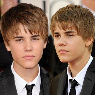 Justin Bieber cambia de look para los Globos de Oro 2011