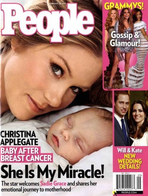 Christina Applegate presenta a su hija Sadie en la revista People