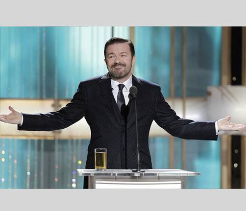 Ricky Gervais rechazado por los Golden Globe