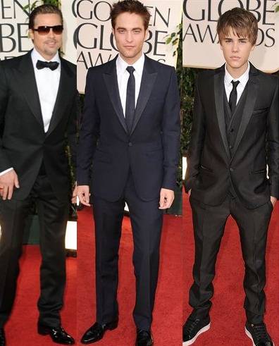 Justin Bieber, Robert Pattinson y Brad Pitt los más atractivos de los Golden Globe Justin Bieber, Robert Pattinson y Brad Pitt los más atractivos de los Golden Globe