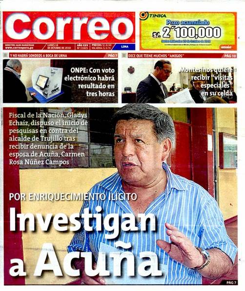 César Acuña, Alcalde de Trujillo, es investigado por enriquecimiento ilicito