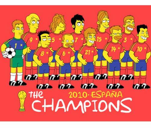 Los Simpsons convocan a la Selección Española
