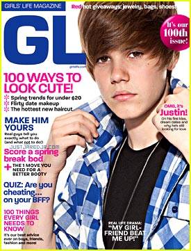 Justin Bieber en la portada de Girl's Life