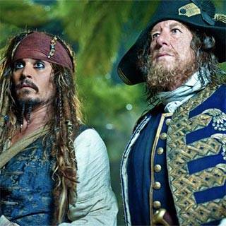 Johnny Depp y Geoffrey Rush en nueva imagen de Piratas del Caribe 4