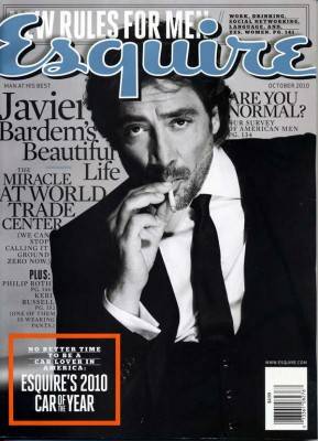 Javier Bardem en la portada de la revista Esquire