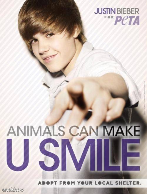 Justin Bieber se une a PETA en favor de los animales
