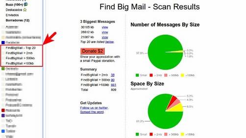 Gana espacio en Gmail localizando los correos grandes con Find Big Mail