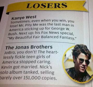 Los Jonas Brothers son unos perdedores, según la Revista Rolling Stone