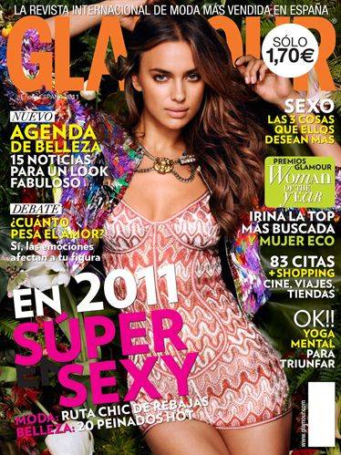 Irina Shayk en la portada de 'Glamour'