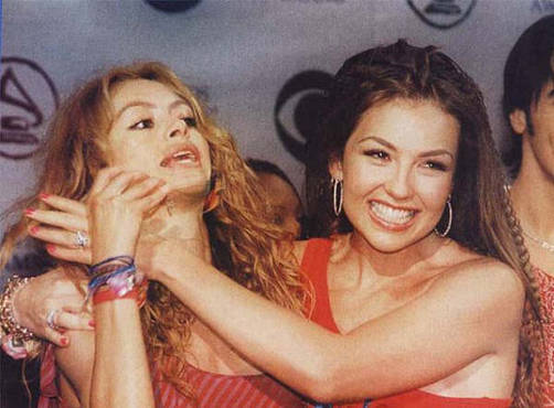 Thalia y Paulina Rubio juntas en el mismo escenario