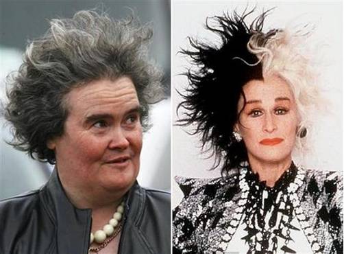 Susan Boyle interpretada por Cruela de Vil