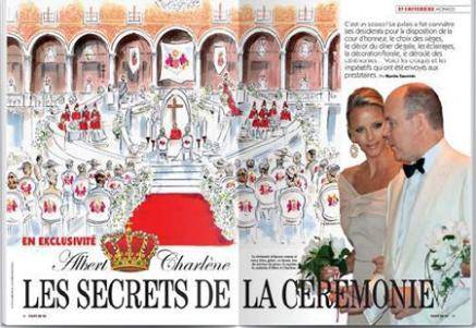 Bocetos sobre la organización de la boda real en Mónaco estan siendo difundidos en la red