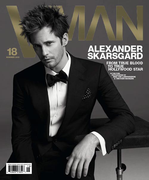 Alexander Skarsgaard copia el look de Robert Pattinson en VMan