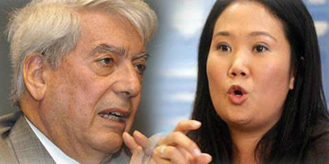 Vargas Llosa y Keiko Fujimori