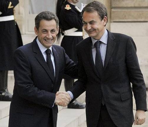 Nicolás Sarkozy elogió el valor de José Luis Rodríguez Zapatero