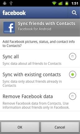 Google inhabilita la sincronización de contactos con Facebook para Android en el Nexus S