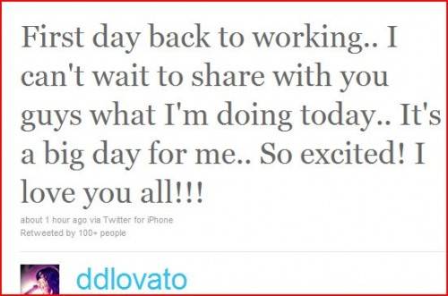 Demi Lovato anuncia en Twitter que empezó a grabar su nuevo álbum