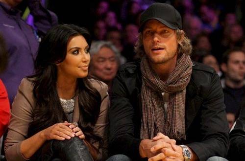 Kim Kardashian y Gabriel Aubry juntos en el partido de Los Angeles Lakers