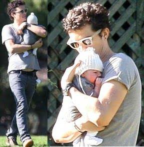 Fotos: Orlando Bloom pasea con su bebé Flynn