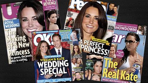 Kate Middleton portada de todas las revistas semanales de EU