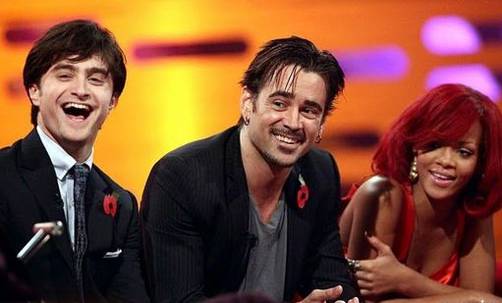 Daniel Radcliffe, Colin Farrell y Rihanna juntos en TV