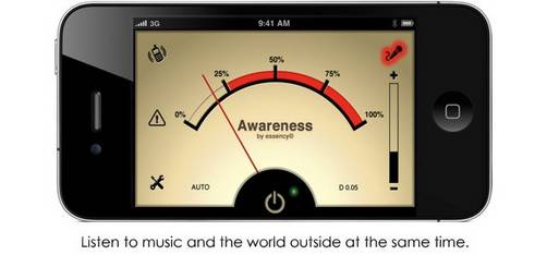 iPhone Awareness!, aplicación para iPhone que filtra sonidos exteriores en tus auriculares