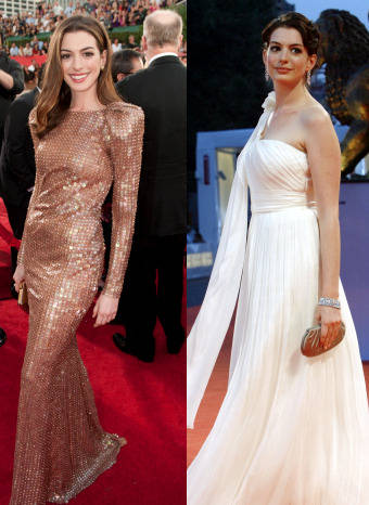 Anne Hathaway: Los vestidos de fiesta de la presentadora de los Oscar 2011