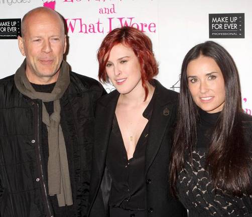 Demi Moore y Bruce Willis juntos Broadway por su hija Rumer