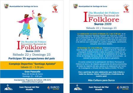 I ENCUENTRO NACIONAL DE FOLCLORE I ENCUENTRO NACIONAL DE FOLCLORE