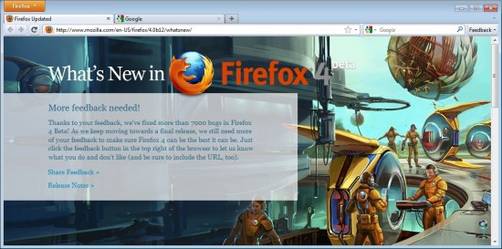 Descarga Mozilla Firefox 4.0 beta 12