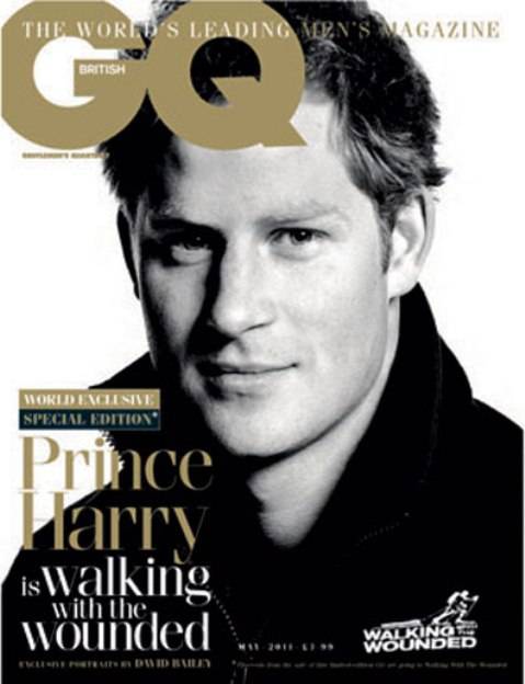 El Príncipe Harry posa para la portada de la revista GQ