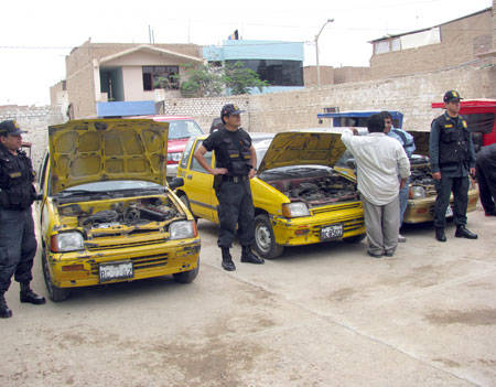 Policía recupera 14 vehículos robados