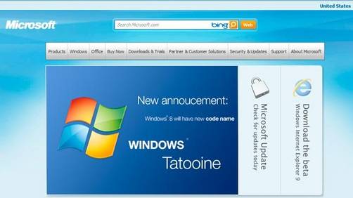 Windows 8 se denominará Windows Tatooine