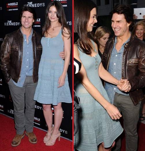 Tom Cruise y Katie Holmes en premiere de 'Los Kennedy'