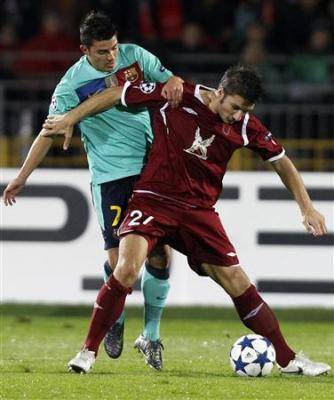 Un derrochador Barcelona empata de nuevo en Kazan