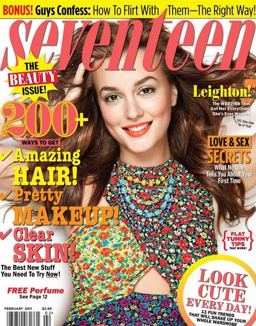 Leighton Meester en la portada de Seventeen
