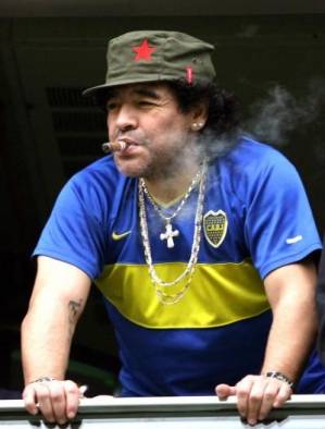 Diego Armando Maradona es imitado