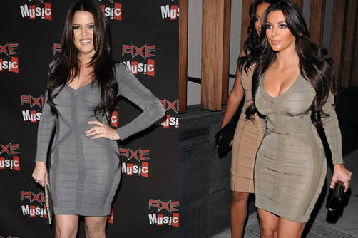 Kim Kardashian y Khloe usaron el mismo vestido