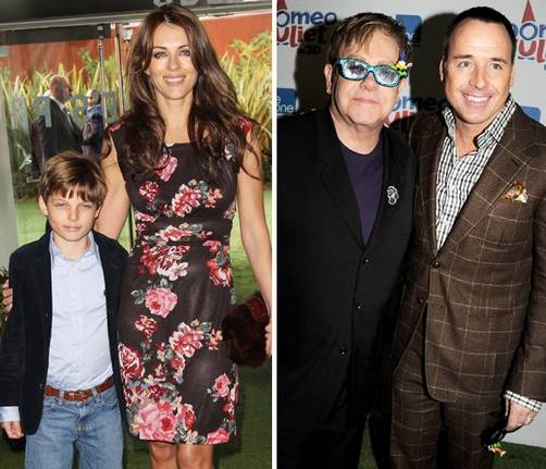 Elizabeth Hurley olvida la tristeza al lado de su hijo